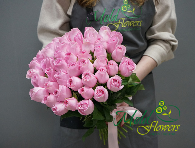 Розовые Голанские розы 40-50 см Фото
